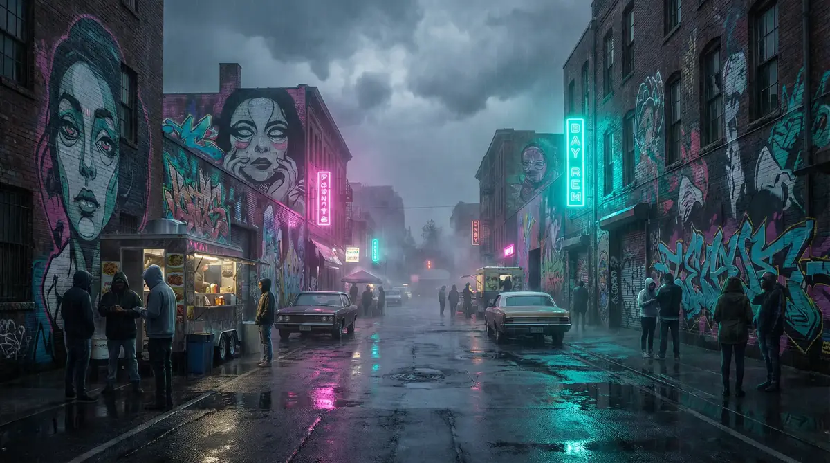 死亡笔记真人版 - 雨夜壁画街